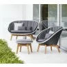 Cane-Line Peacock 2-Seater Sofa W/Teak Legs, Cane-Line Weave - Cane-Line Peacock 2-Seater Sofa W/Teak Legs, Cane-Line Weave