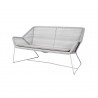 Cane-Line Breeze 2-Seater Light Grey Sofa with Cushion White