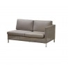 Cane-Line Connect 2-Seater Sofa, Left Module grey cushion