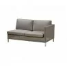 Cane-Line Connect 2-Seater Sofa, Left Module grey cushion - Cane-Line Connect 2-Seater Sofa, Left Module grey cushion