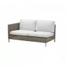 Cane-Line Connect 2-Seater Sofa, Right Module white cushion  - Cane-Line Connect 2-Seater Sofa, Right Module white cushion 