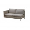 Cane-Line Connect 2-Seater Sofa, Right Module grey cushion