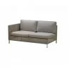 Cane-Line Connect 2-Seater Sofa, Right Module grey cushion - Cane-Line Connect 2-Seater Sofa, Right Module grey cushion