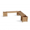 Anderson Teak Planter Bench With 3 Planter Box-2 - Anderson Teak Planter Bench With 3 Planter Box-2