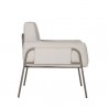Sunpan Granada Lounge Chair Grey - Palazzo Cream - Side Angle