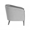 Sunpan Sheva Lounge Chair an Remo Winter Cloud-Antonio Charcoal - Side Angle