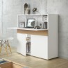 TemaHome Focus Workstation in Pure White & Oak - Lifestyle 2