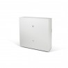 TemaHome Focus Workstation in Pure White & Oak - Back Angled View