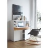 TemaHome Focus Workstation in Pure White & Oak - Lifestyle 4