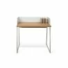 TemaHome Volga Desk in Oak & Pure White - Front - TemaHome Volga Desk in Oak & Pure White - Front