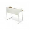 TemaHome Volga Desk in Oak & Pure White - Back Angled