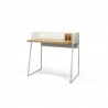 TemaHome Volga Desk in Oak & Pure White - Angled View