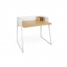 TemaHome Volga Desk in Oak & Pure White - Angled View