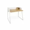 TemaHome Volga Desk in Oak & Pure White - Angled View - TemaHome Volga Desk in Oak & Pure White - Angled View