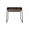TemaHome Volga Desk in Walnut & Pure Black - Front