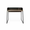 TemaHome Volga Desk in Walnut & Pure Black - Front - TemaHome Volga Desk in Walnut & Pure Black - Front