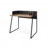 TemaHome Volga Desk in Walnut & Pure Black - Angled