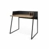 TemaHome Volga Desk in Walnut & Pure Black - Angled - TemaHome Volga Desk in Walnut & Pure Black - Angled