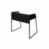 TemaHome Volga Desk in Walnut & Pure Black - Back Angled - TemaHome Volga Desk in Walnut & Pure Black - Back Angled