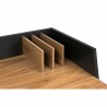 TemaHome Volga Desk in Walnut & Pure Black - Shelf Detail