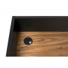 TemaHome Volga Desk in Walnut & Pure Black - Cable Ready Hole