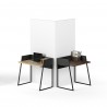 TemaHome Volga Desk in Walnut & Pure Black - Alternative Setup