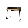 TemaHome Volga Desk in Oak & Pure Black - Angled