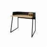 TemaHome Volga Desk in Oak & Pure Black - Angled - TemaHome Volga Desk in Oak & Pure Black - Angled