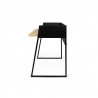 TemaHome Volga Desk in Oak & Pure Black - Side
