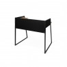 TemaHome Volga Desk in Oak & Pure Black - Back Angled