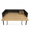 TemaHome Volga Desk in Oak & Pure Black - Desk Top Angle