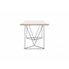 TemaHome Flow Desk in Pure White with Plywood Edge & Black Lacquered Steel - Side - TemaHome Flow Desk in Pure White with Plywood Edge & Black Lacquered Steel - Side