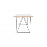 TemaHome Flow Desk in Pure White with Plywood Edge & Black Lacquered Steel - Side