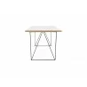 TemaHome Flow Desk in Pure White with Plywood Edge & Black Lacquered Steel - Side - TemaHome Flow Desk in Pure White with Plywood Edge & Black Lacquered Steel - Side