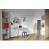 TemaHome Flow Desk in Pure White with Plywood Edge & Black Lacquered Steel - Lifestyle 3