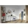 TemaHome Flow Desk in Pure White with Plywood Edge & Black Lacquered Steel - Lifestyle 3 - TemaHome Flow Desk in Pure White with Plywood Edge & Black Lacquered Steel - Lifestyle 3