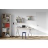 TemaHome Flow Desk in Pure White with Plywood Edge & Black Lacquered Steel - Lifestyle 2
