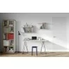 TemaHome Flow Desk in Pure White with Plywood Edge & Black Lacquered Steel - Lifestyle 2 - TemaHome Flow Desk in Pure White with Plywood Edge & Black Lacquered Steel - Lifestyle 2