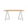 TemaHome Flow Desk in Oak & Black Lacquered Steel - Front