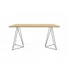 TemaHome Flow Desk in Oak & Black Lacquered Steel - Front - TemaHome Flow Desk in Oak & Black Lacquered Steel - Front