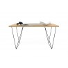 TemaHome Flow Desk in Oak & Black Lacquered Steel - Front with Contents