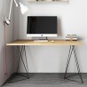 TemaHome Flow Desk in Oak & Black Lacquered Steel - Lifestyle