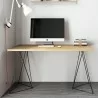 TemaHome Flow Desk in Oak & Black Lacquered Steel - Lifestyle - TemaHome Flow Desk in Oak & Black Lacquered Steel - Lifestyle