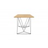 TemaHome Flow Desk in Oak & Black Lacquered Steel - Side