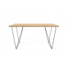 TemaHome Flow Desk in Oak & Black Lacquered Steel - Front View