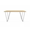 TemaHome Flow Desk in Oak & Black Lacquered Steel - Front View - TemaHome Flow Desk in Oak & Black Lacquered Steel - Front View