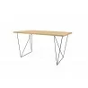 TemaHome Flow Desk in Oak & Black Lacquered Steel - Angled View - TemaHome Flow Desk in Oak & Black Lacquered Steel - Angled View