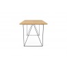 TemaHome Flow Desk in Oak & Black Lacquered Steel - Side