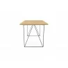 TemaHome Flow Desk in Oak & Black Lacquered Steel - Side - TemaHome Flow Desk in Oak & Black Lacquered Steel - Side