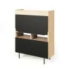 TemaHome Lime Desk in Oak & Pure Black - Angled - TemaHome Lime Desk in Oak & Pure Black - Angled